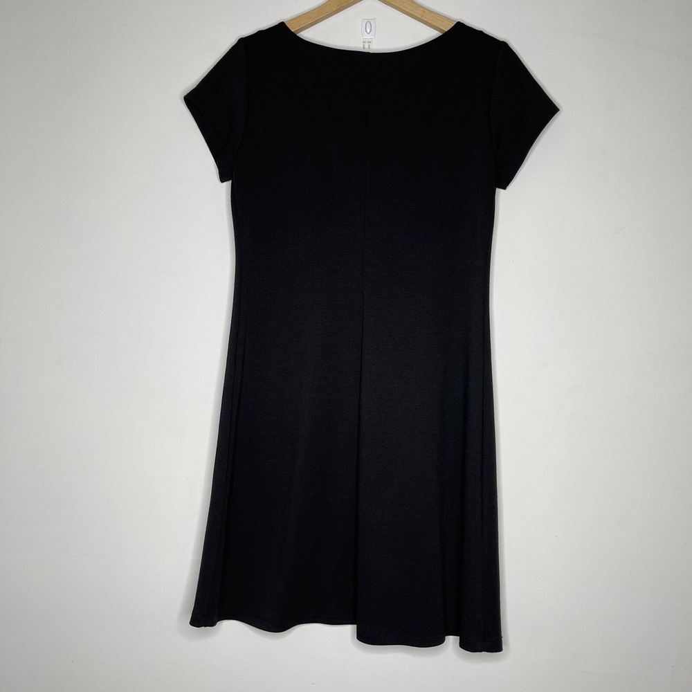 Ronni Nicole Womens 6 S Tunic Dress Shift Embellished Neckline Black Tee Shirt - Picture 5 of 5
